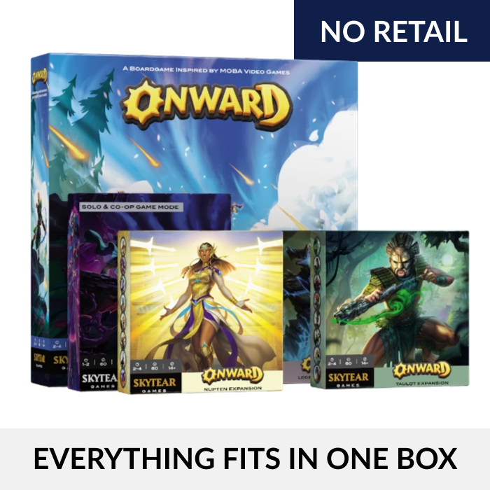 Onward: Twisted auf Gamefound – Solo- & Koop-Erweiterung für das MOBA-Brettspiel