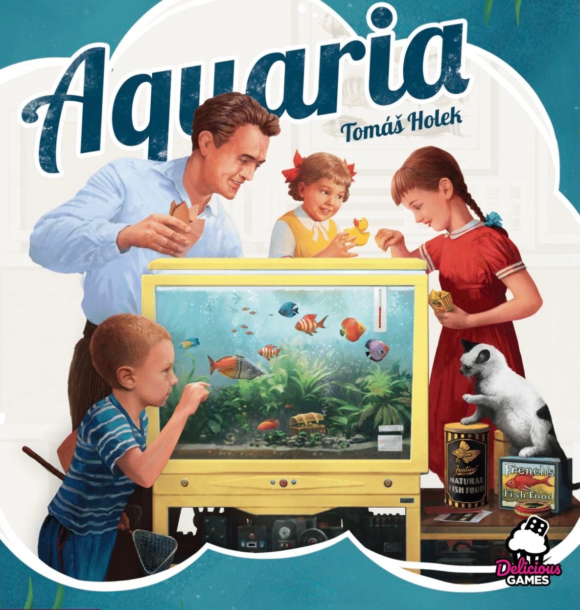 Boxcover von Aquaria, Aquarium-Aufbauspiel von Tomáš Holek