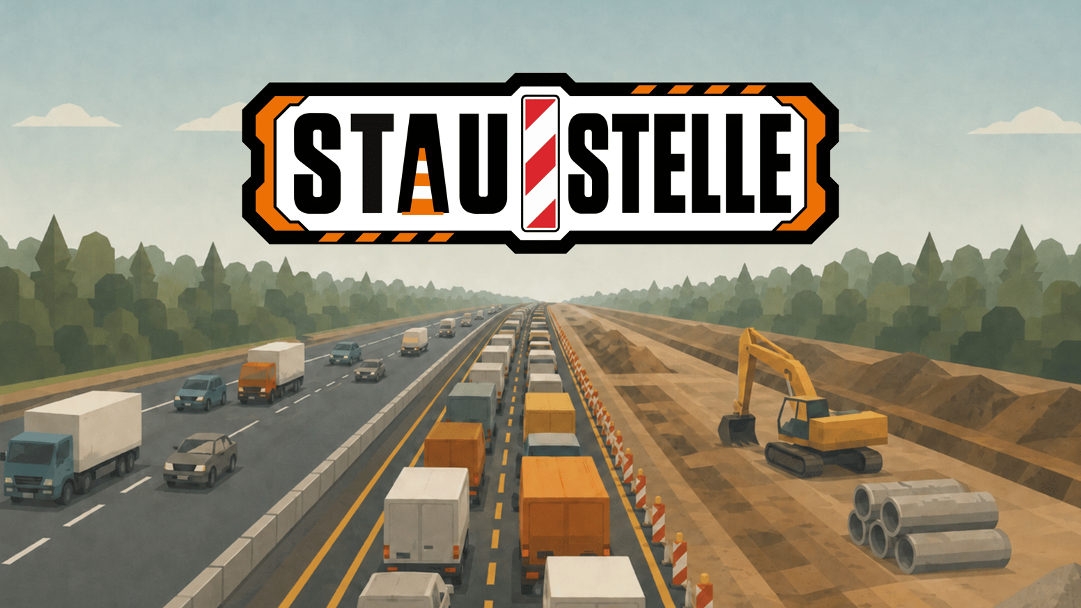 Kampagnen-Key-Art zu Staustelle von Didact Games
