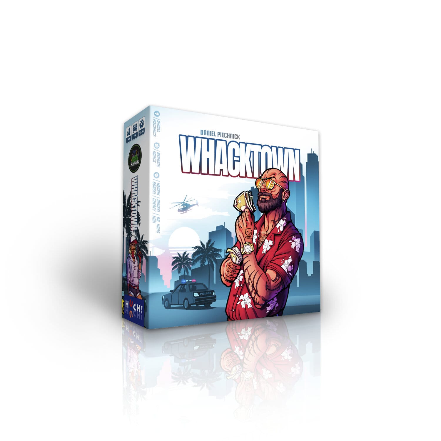 Spielecover von Whacktown, Gangster-Strategiespiel von Funtails