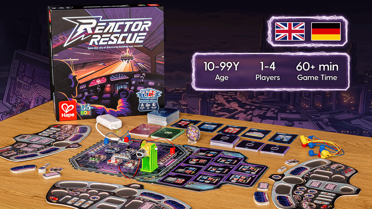 Reactor Rescue – STEM-Brettspiel von Labbox Education mit echten elektronischen Bauteilen