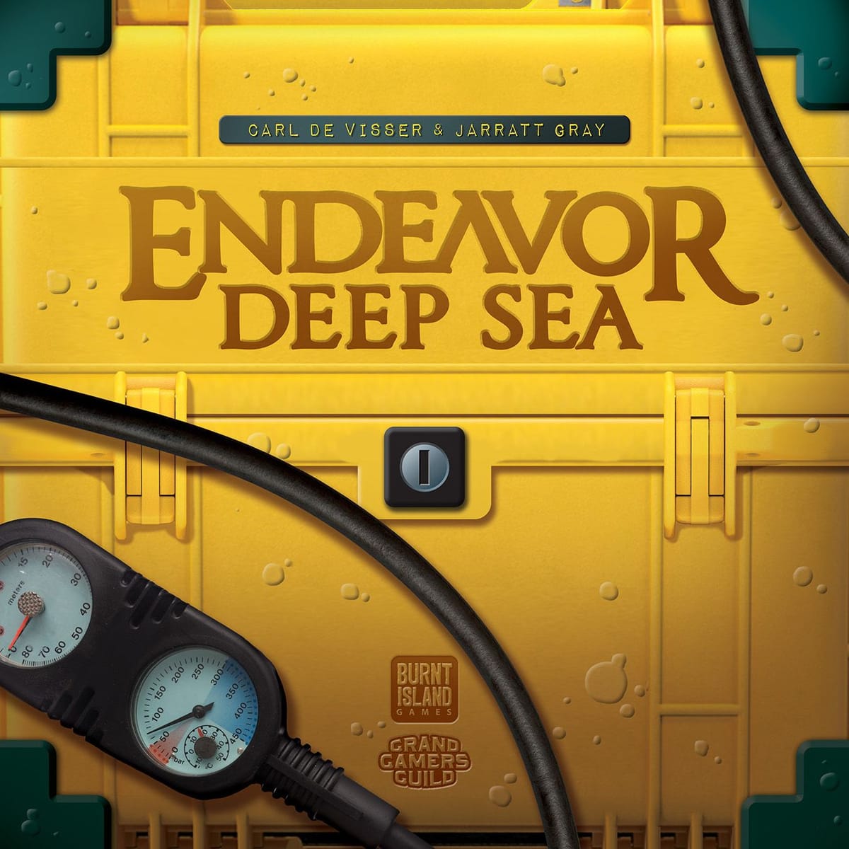 Endeavor: Deep Sea – Box-Cover des kooperativen Tiefsee-Strategiespiels von Burnt Island Games