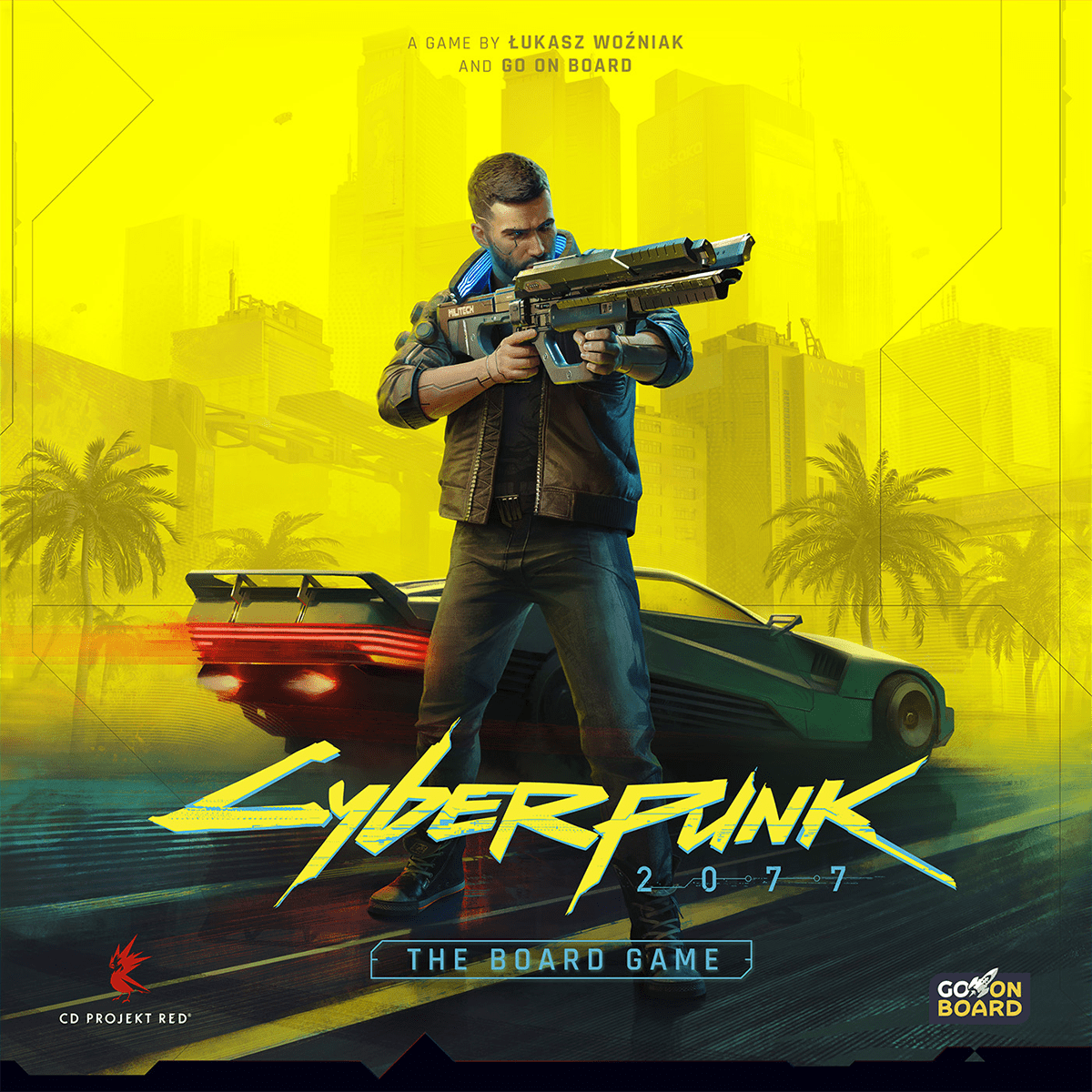 Cover-Artwork von Cyberpunk 2077: The Board Game – kooperatives Taktikspiel von Go On Board (Vertrieb Asmodee)