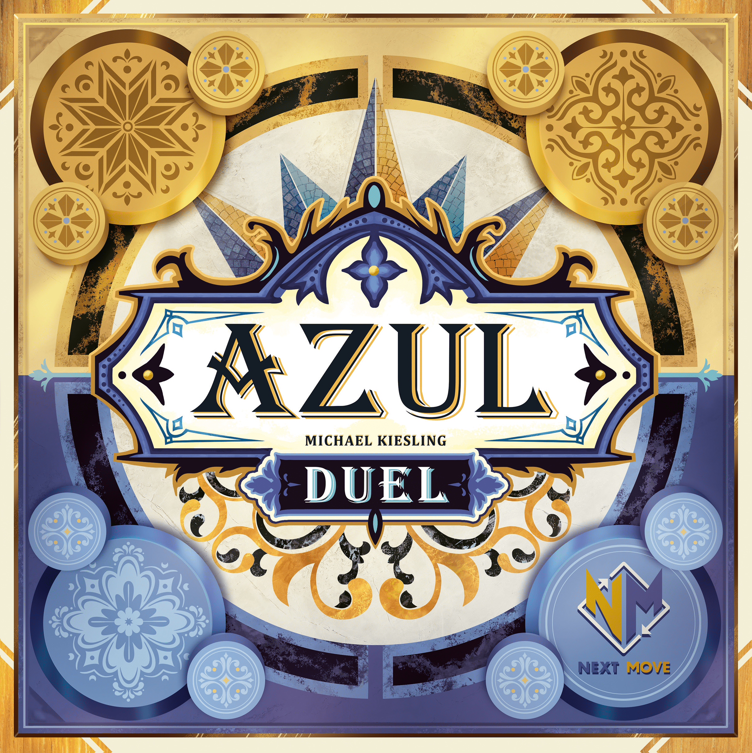 Azul Duel – Box-Cover des Zwei-Spieler-Strategiespiels von Next Move Games