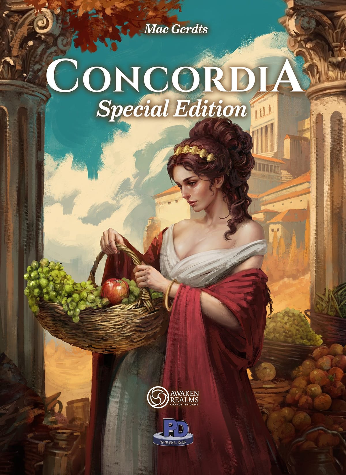 Concordia Special Edition: Cover der Awaken-Realms-Neuauflage von Mac Gerdts' Strategieklassiker