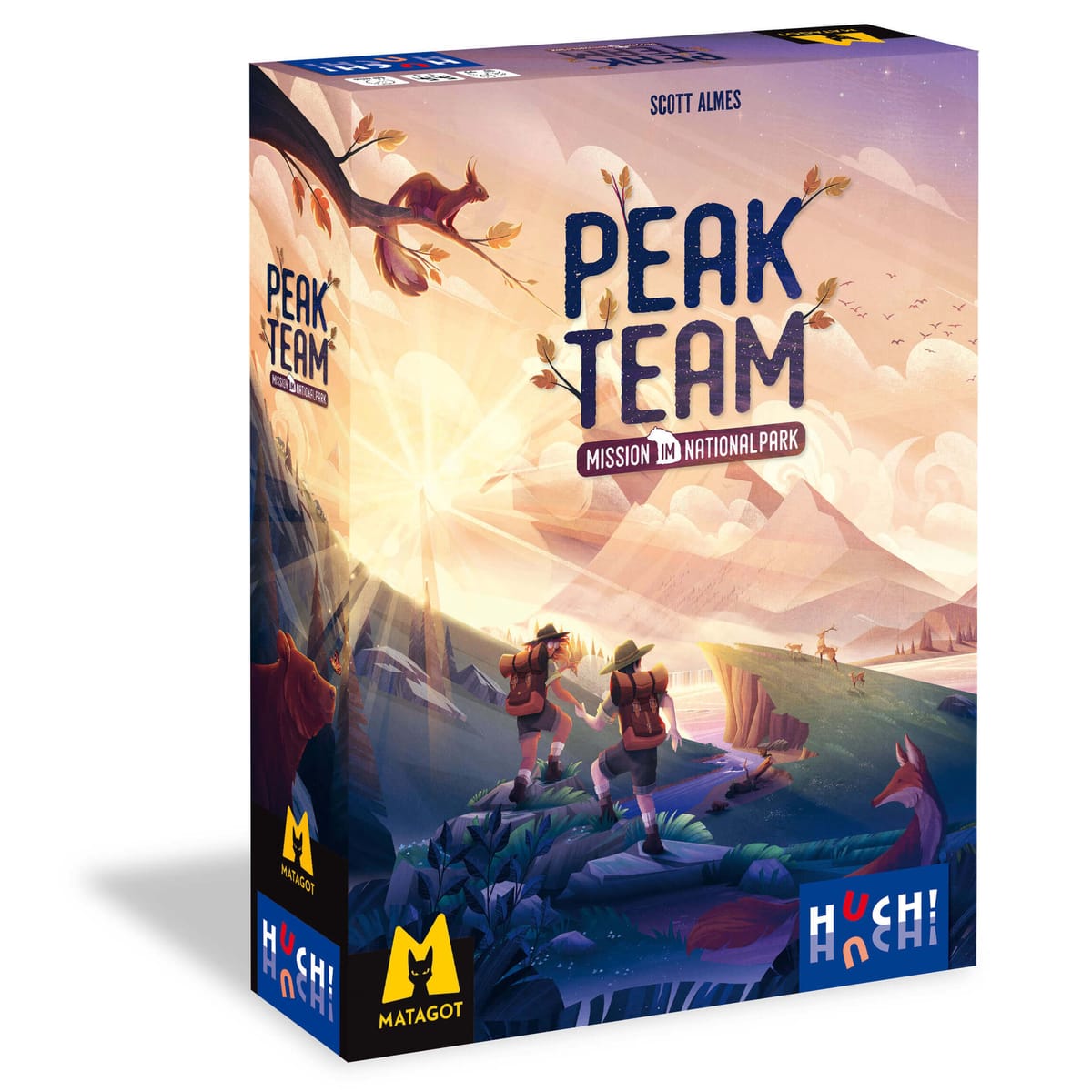Spielecover von Peak Team, kooperatives Wanderspiel von HUCH!