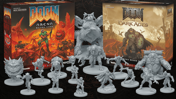 DOOM | Arena Board Game – Kickstarter-Kampagnenartwork von Modiphius Entertainment