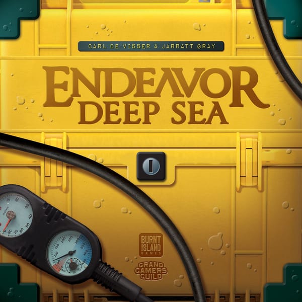 Endeavor: Deep Sea – Box-Cover des kooperativen Tiefsee-Strategiespiels von Burnt Island Games