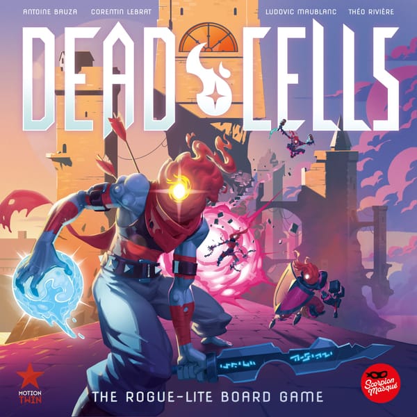 Dead Cells: The Rogue-Lite Board Game – Box-Cover des kooperativen Dungeon-Crawlers von Scorpion Masqué