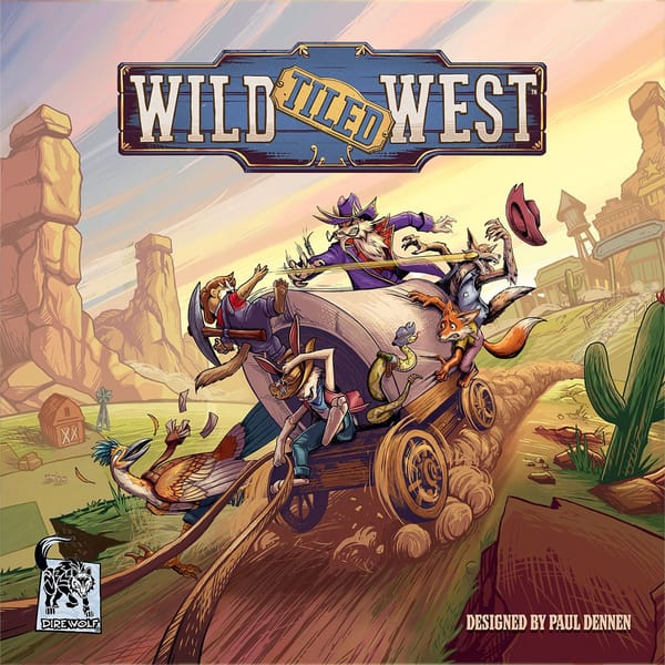 Cover des Brettspiels Wild Tiled West von Paul Dennen