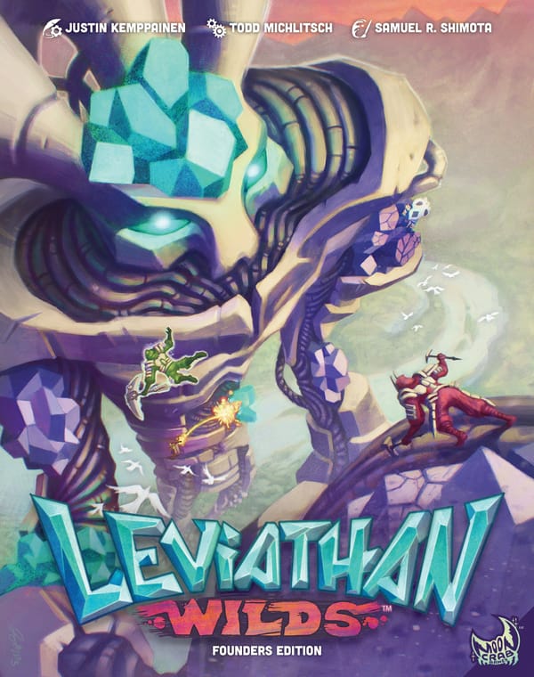 Leviathan Wilds – Box-Cover des kooperativen Boss-Battle-Spiels von Moon Crab Games