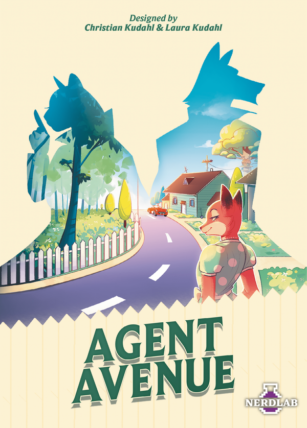 Cover-Artwork von Agent Avenue – Bluff-Kartenspiel von Christian & Laura Kudahl (Nerdlab Games)