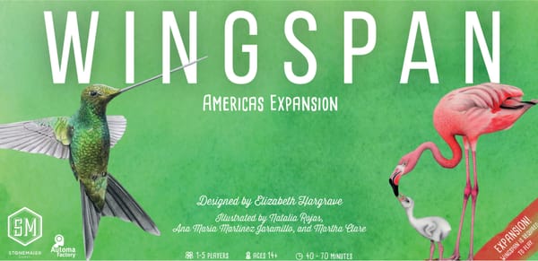 Cover-Artwork der Wingspan Americas-Erweiterung für Flügelschlag (Stonemaier Games / Feuerland Spiele)