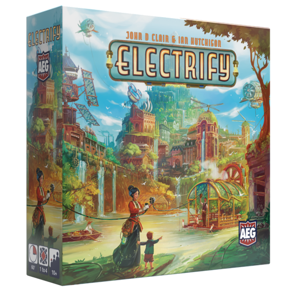 Box des Brettspiels Electrify von Alderac Entertainment Group
