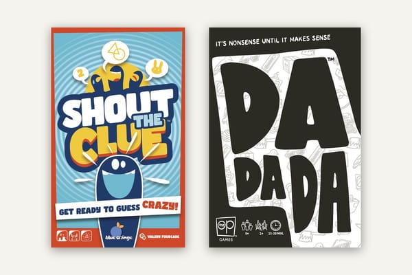 Shout the Clue und DaDaDa: die beiden kooperativen Partyspiel-Neuheiten von Pegasus Spiele