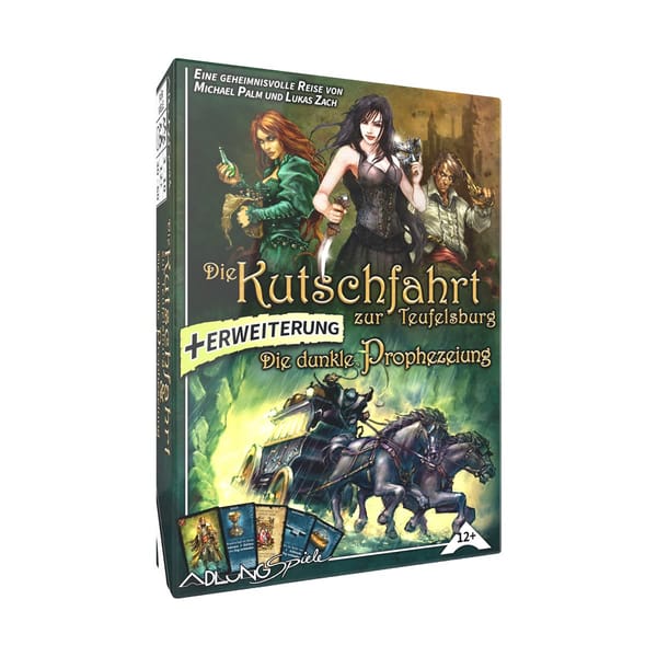 Verpackung der Neuauflage von Die Kutschfahrt zur Teufelsburg (Adlung Spiele/Game Factory)