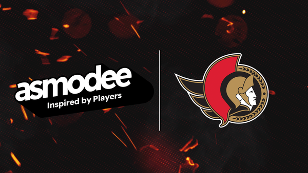 Ankündigungsgrafik zur Catan-Partnerschaft von Asmodee und den Ottawa Senators